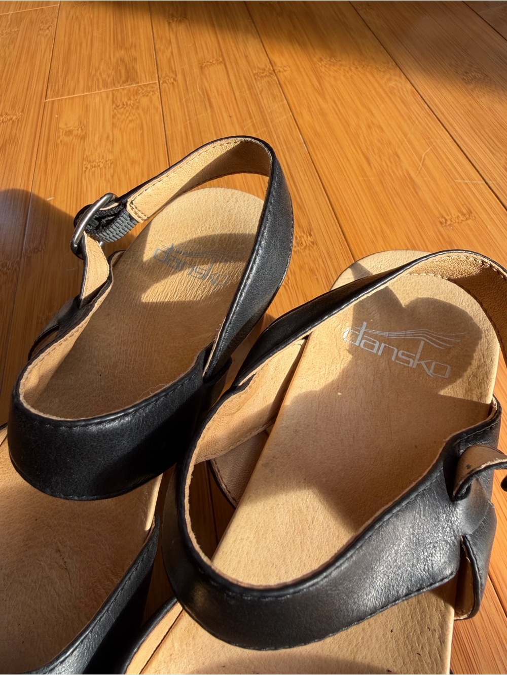 Dansko Black Leather Mary Jane Slingback Clogs EU 36 / US 6 - Picture 3 of 4